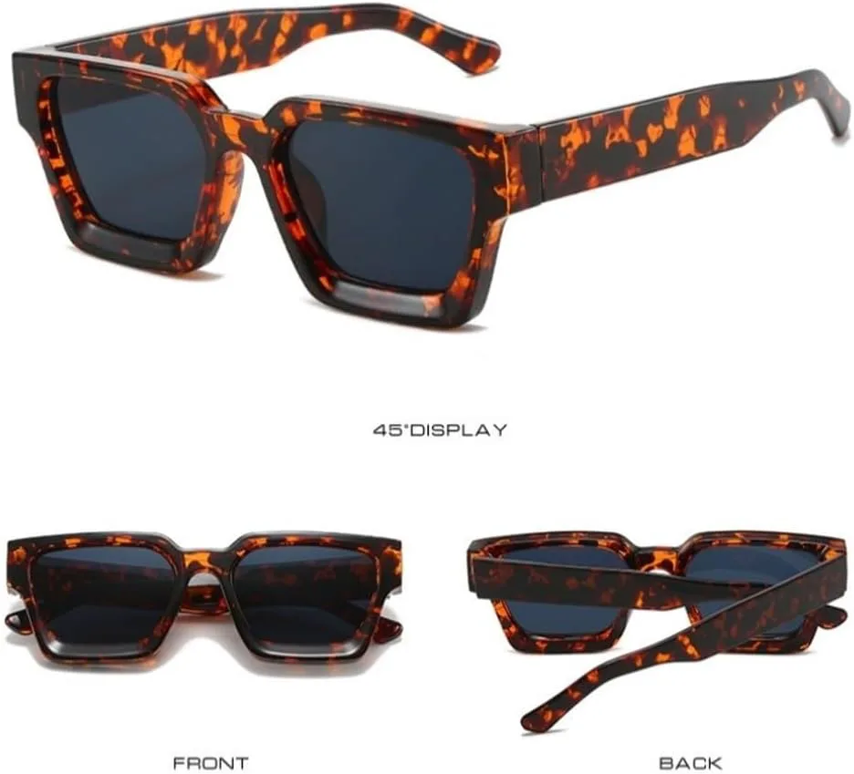 

Модные винтажные маленькие квадратные солнцезащитные очки для мужчин и женщин, ретро зеленые солнцезащитные очки унисекс, популярные оттенки GHVWYX, Tea Tea