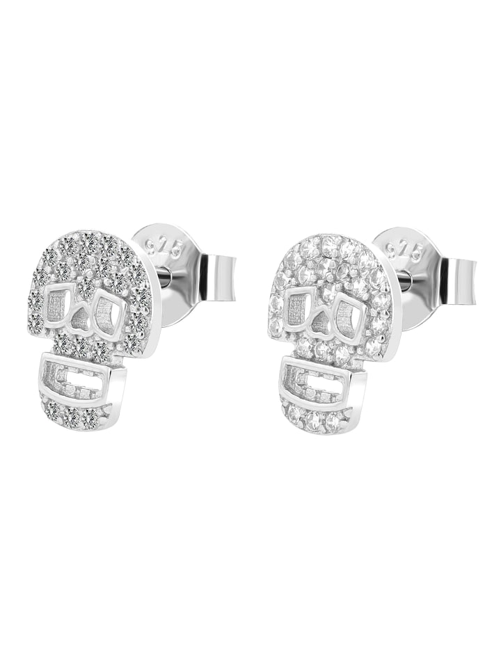 

Adeliás Женские серьги - серьги-гвоздики в виде черепов из серебра 925 пробы с кубическим цирконием в серебре