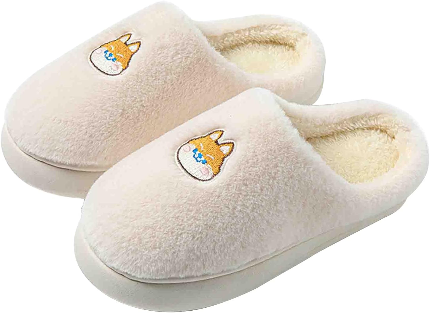 

Мягкие домашние тапочки для женщин и мужчин, тапочки из пеноматериала с эффектом памяти, для дома и улицы, с нескользящей резиновой подошвой, уютные домашние тапочки Generic, белый