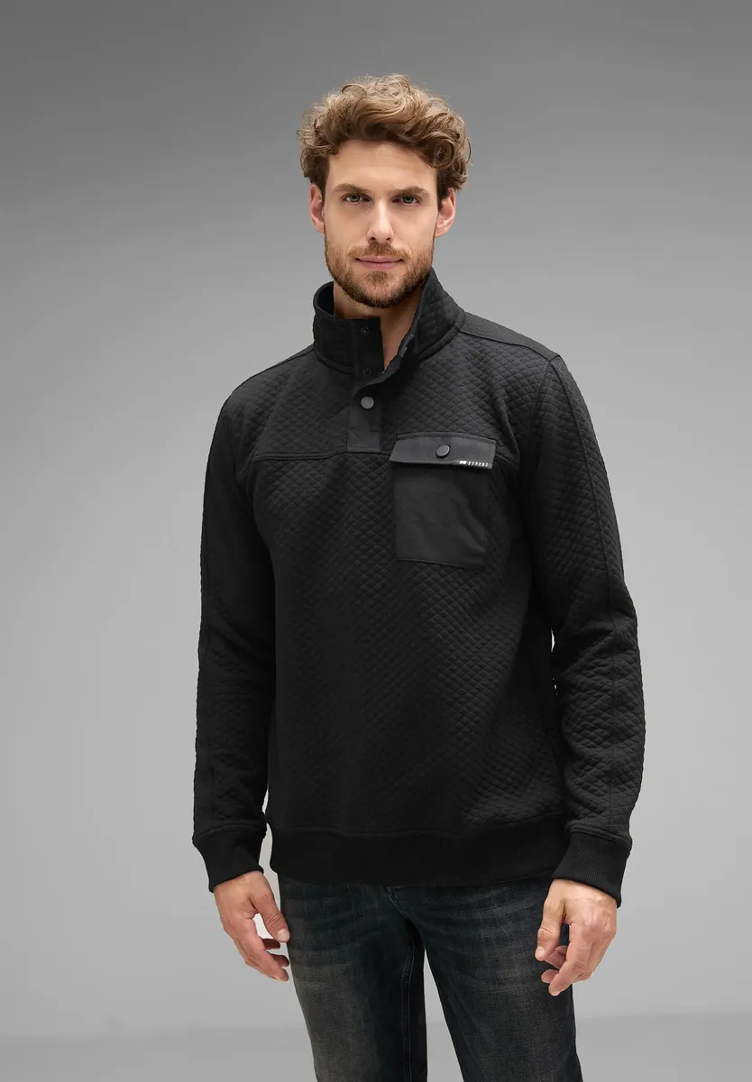 

Толстовка STREET ONE MEN из мягкой смеси материалов, черный