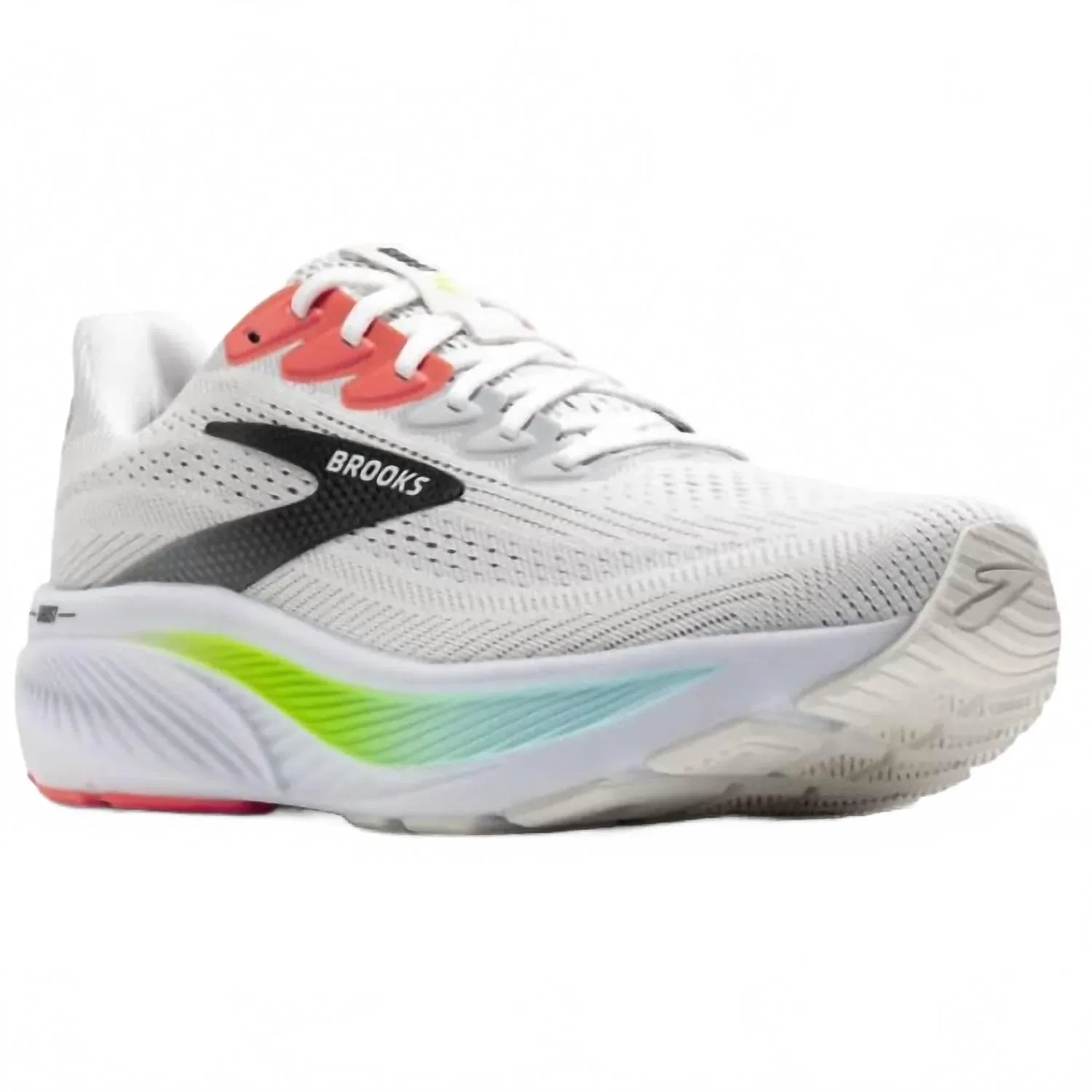 BROOKS Мужские кроссовки Ghost 17, цвет белый/розовая глина/геккон