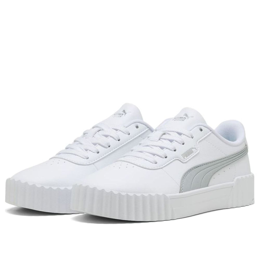 Кроссовки (WMNS) PUMA Carina 3.0 Aqua Metallics 'White Silver', белый — фото 4