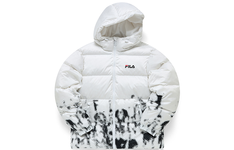 

FILA FUSION Мужская баскетбольная пуховая куртка стандартного белого цвета, Standard White