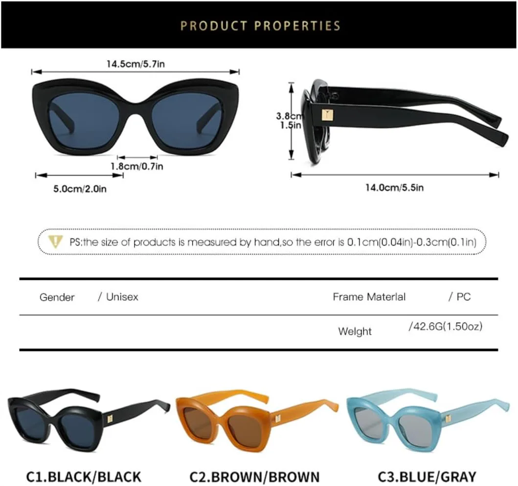 

Солнцезащитные очки «Кошачий глаз» желейного цвета для женщин, ретро-очки с заклепками для мужчин, леопардовые очки с защитой от УФ-излучения UV400 TVTBBVV, White