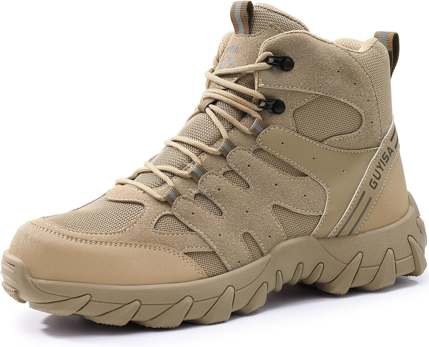 

Ботинки ORISTACO для мужчин, легкие, дышащие, с стальным носком, высокой конструкцией, хаки