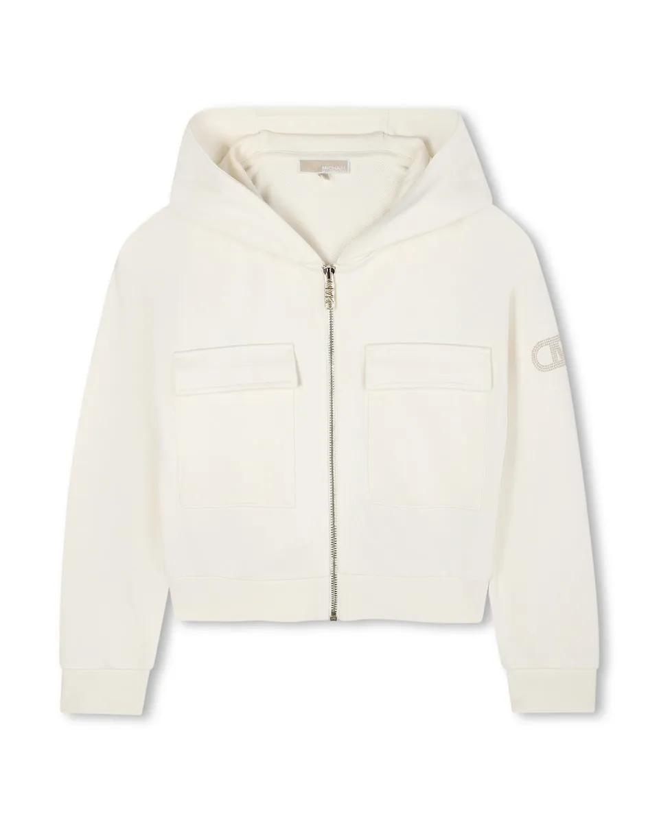 

Хлопковая толстовка для девочки Michael Kors, кремовый