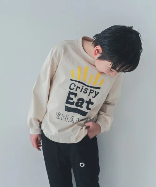 Детская футболка с длинным рукавом EAT Jeans-b 2nd бежевый