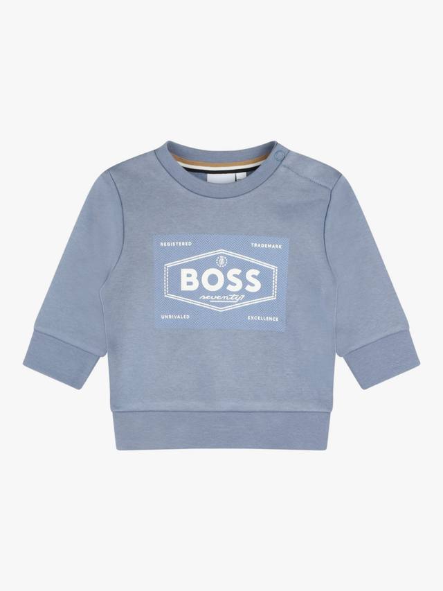 

Детская толстовка из смеси хлопка и флиса с кисточкой HUGO BOSS, цвет Medium Grey