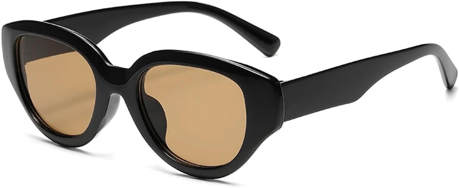 

Винтажные солнцезащитные очки «кошачий глаз» для женщин, модные, для активного отдыха, для езды на велосипеде и вождения, с защитой от УФ-излучения UV400 TVTBBVV, Black Brown