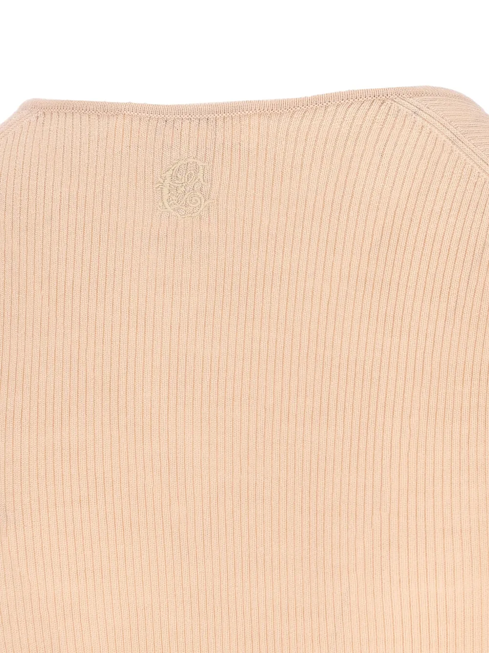 Футболка в рубчик с застежкой на пуговицы (стиль Henley) CHLOÉ, розовый — фото 4