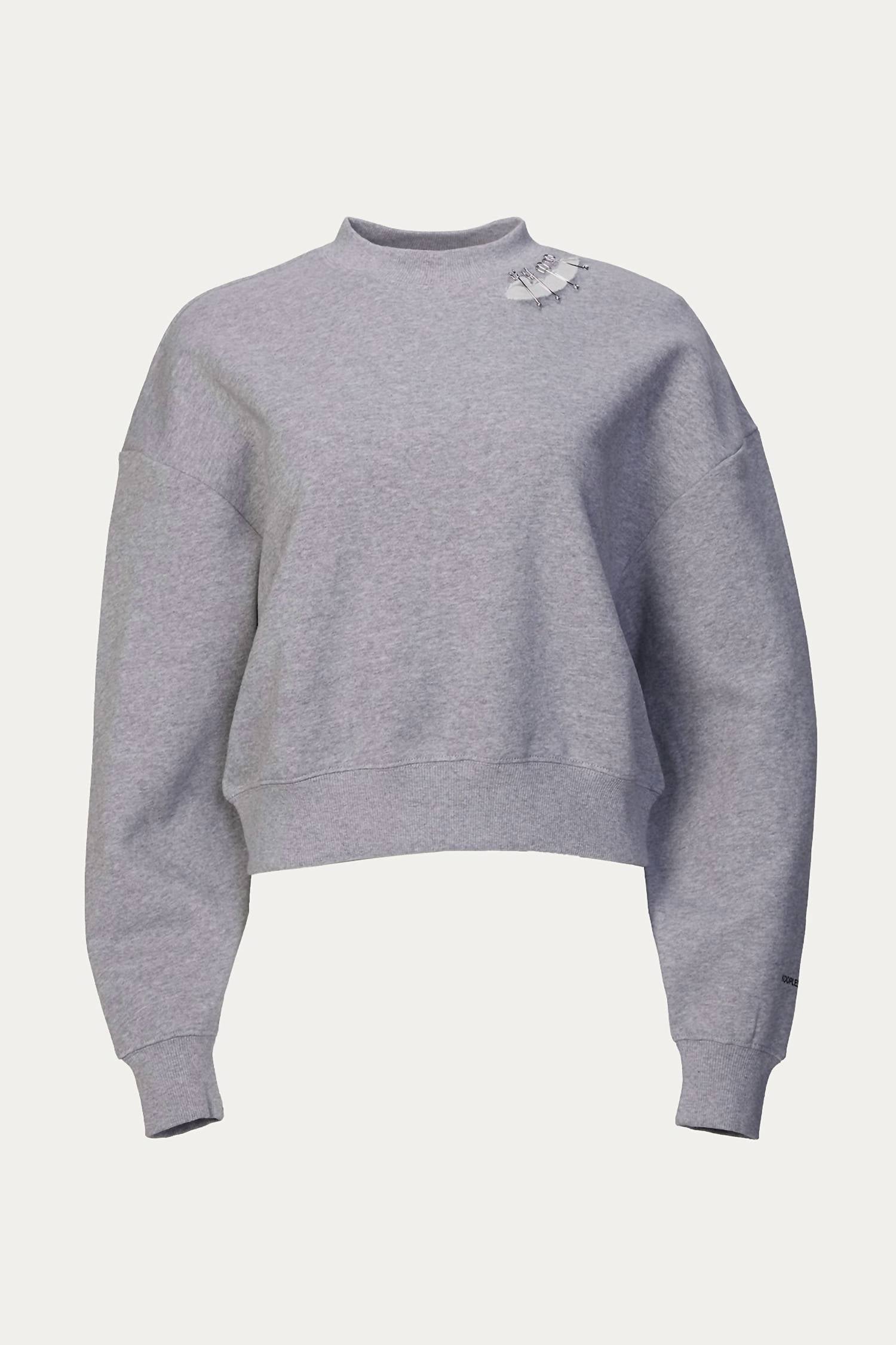 

Толстовка с металлическими деталями серого цвета The Kooples