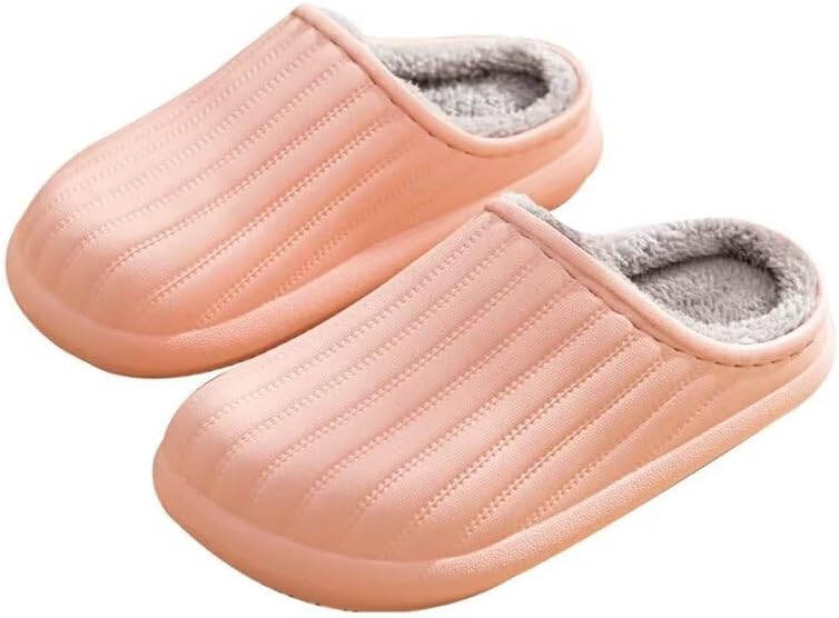 

Мужские и женские водостойкие хлопковые тапочки из ПУ для использования дома и на улице Zonkacen, розовый