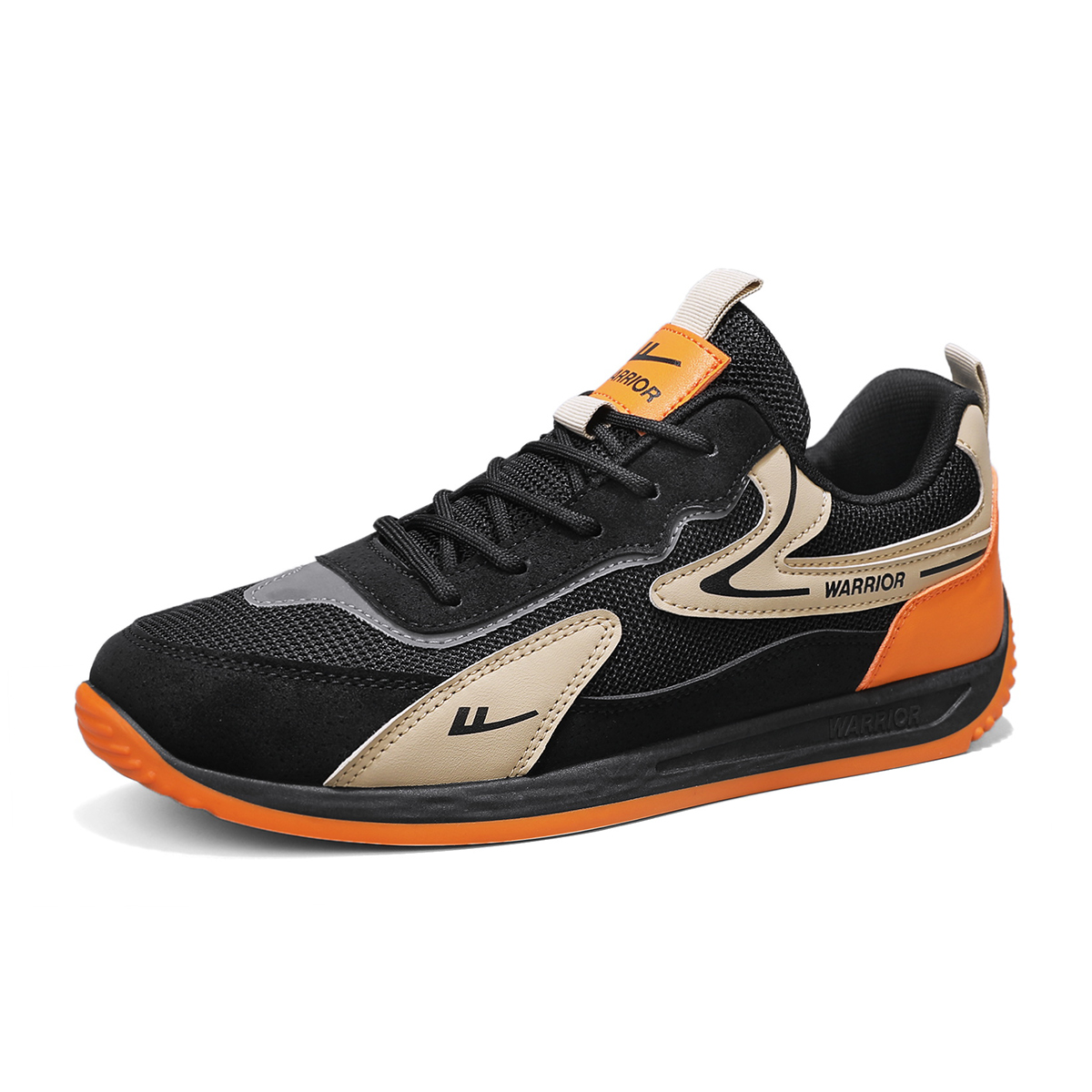 

Кроссовки WARRIOR Skateboarding Shoes Men Low-top Black Khaki/orange, черный