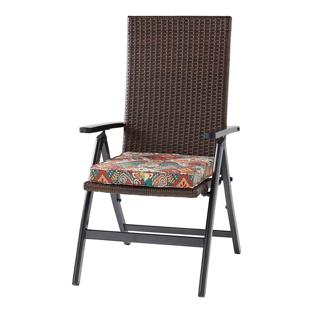 

Greendale Home Fashions PE Плетеное кресло с откидной спинкой и подушкой для улицы, цвет Asbury Park