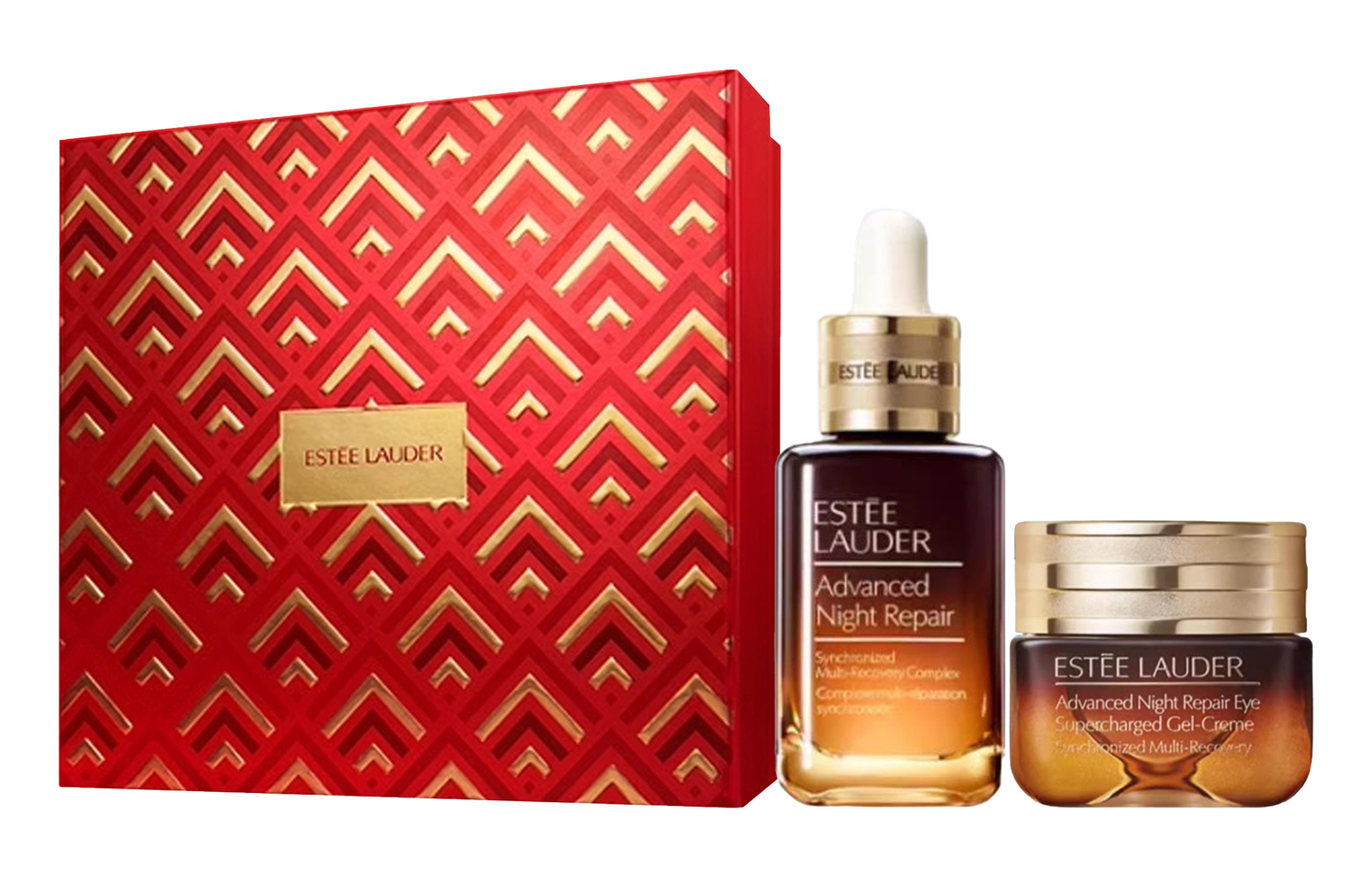 ESTEE LAUDER Yashilandai 2024 рождественский лимитированный набор маленькая коричневая бутылочка уход за кожей лифтинг увлажнение восстановление 15мл+30мл/15мл+50мл — фото 3