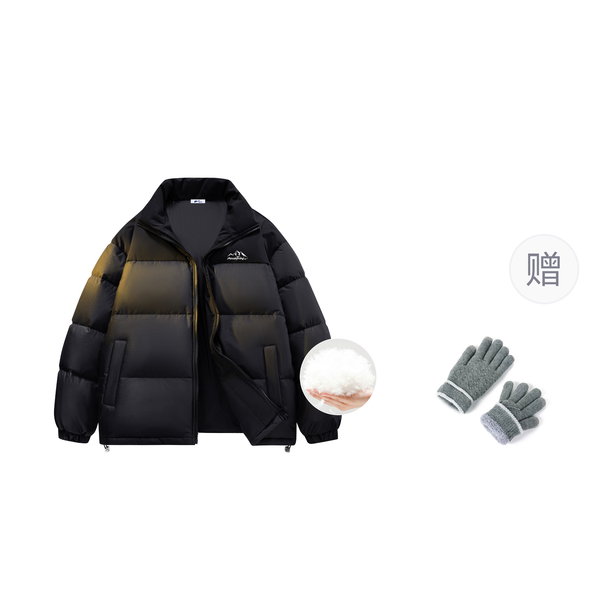 

WARRIOR Пуховик Unisex из коллекции Huichao Riding The Wind, Black