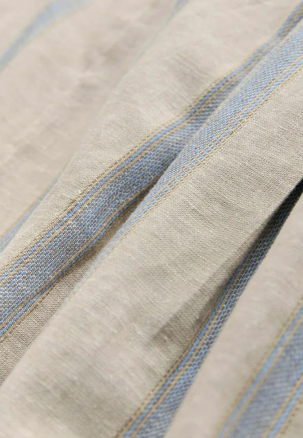 Высокие брюки из высококачественной смесовой ткани. Next, Blue Beige Stripe — фото 2
