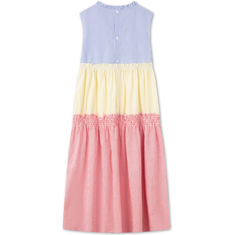 Tommy Hilfiger Платье Blue, Yellow и Pink в полоску с цветными блоками для детей 3-7 лет — фото 4