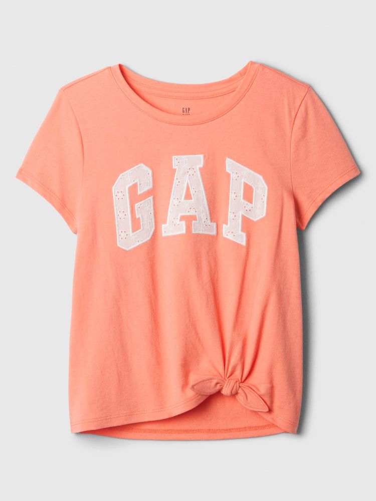 

Детская футболка с узлом Gap, розовый