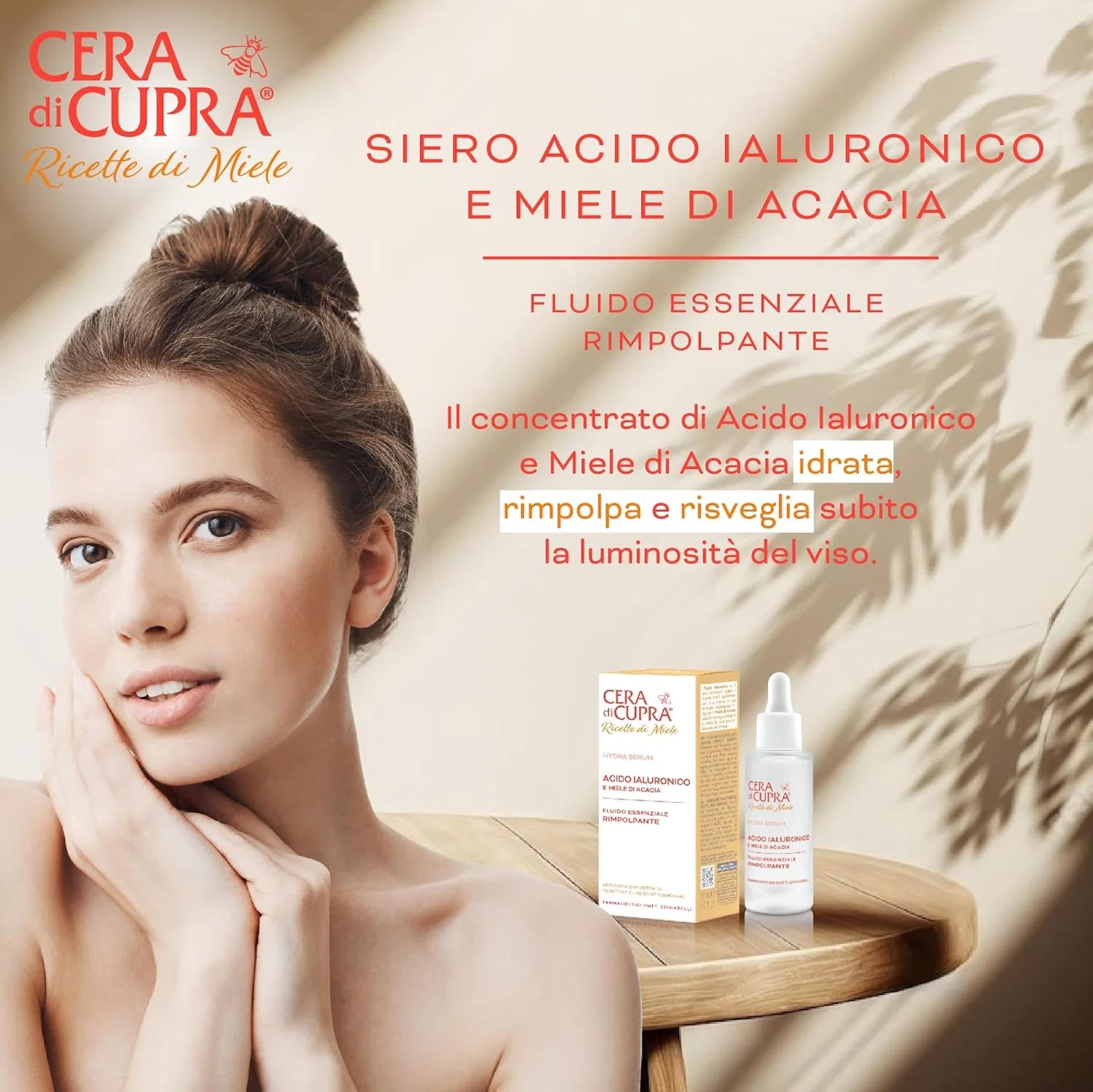 Эссенция Cera Di Cupra — Для лица Hydra Serum с гиалуроновой кислотой и медом акации, 30 мл — фото 2