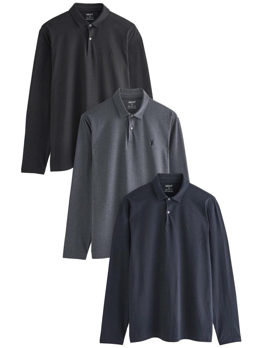 

Рубашка Next, цвет Navy/mottled grey/Black