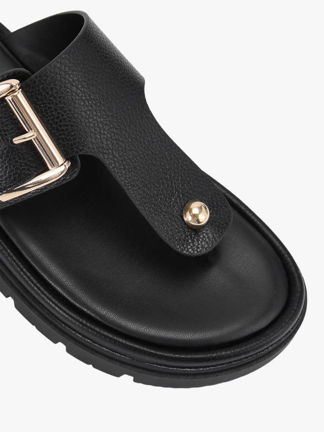 Кожаные босоножки-муле Pavilion с t-образной перемычкой Carvela, Black — фото 4