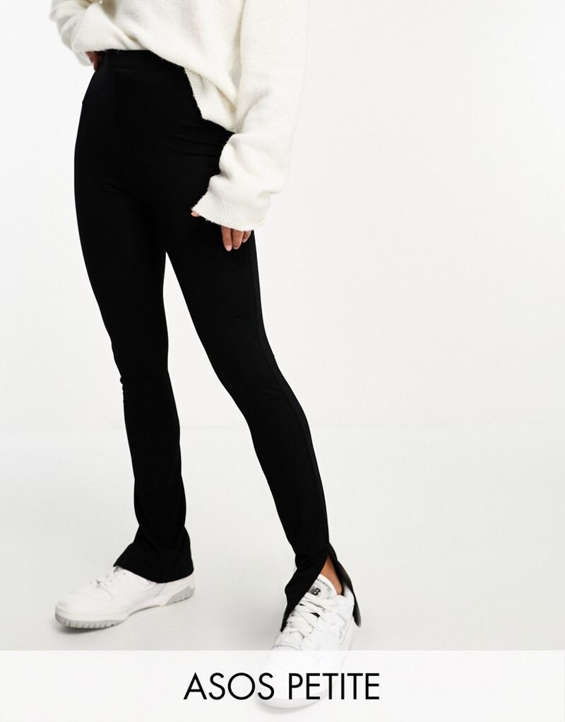 

Черные леггинсы с разрезом по бокам ASOS DESIGN Petite