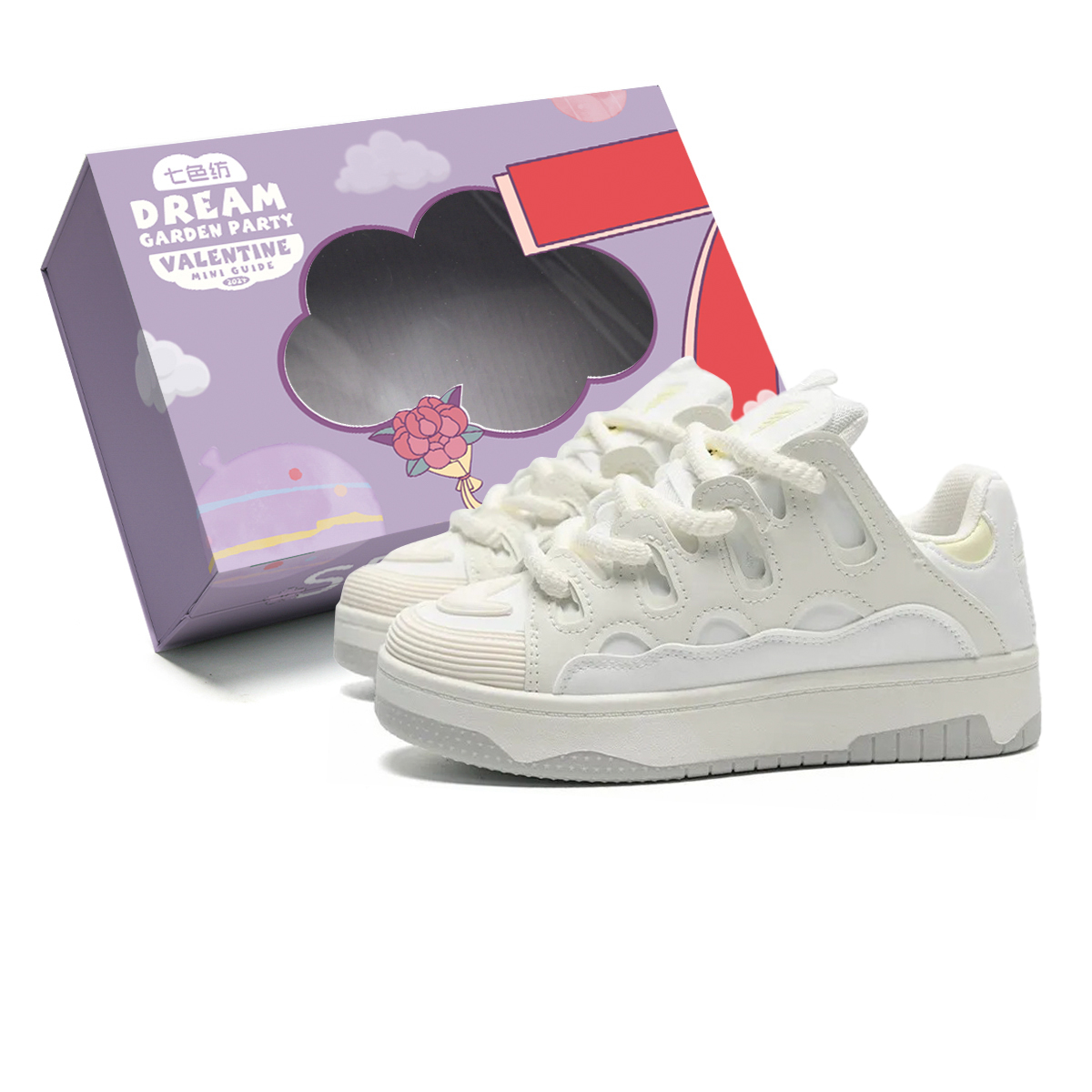 

7 SEVFUN Износостойкие легкие дышащие лоу-топ скейтбордские кроссовки унисекс Ecru, цвет Ecru