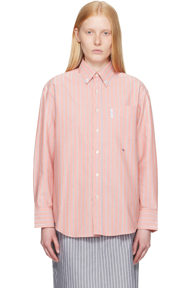 

Оксфордская рубашка Hommegirls, цвет coral stripe oxford