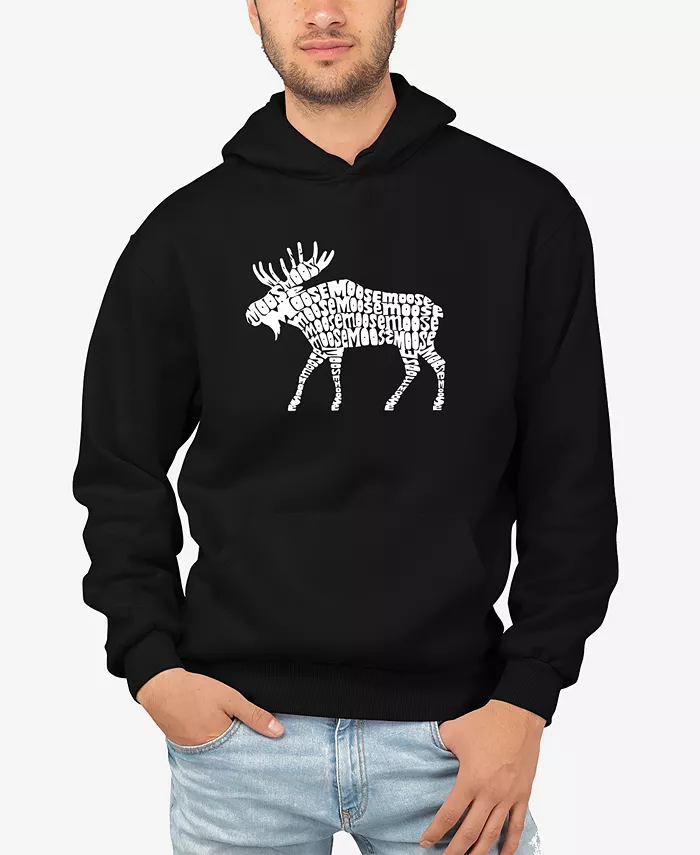 

Мужской худи с длинным рукавом Moose Word Art LA Pop Art, черный