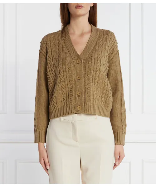 

Шерстяной кардиган Regular fit Mm, коричневый