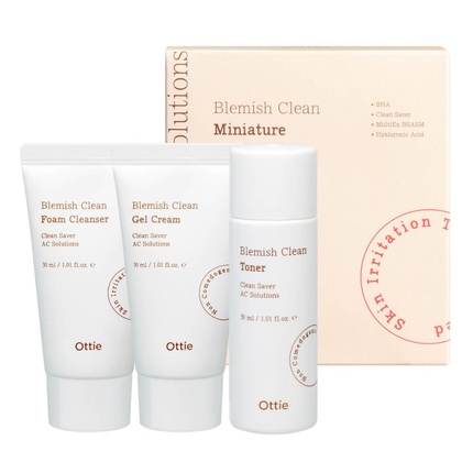 

Набор для ухода за кожей лица Blemish Clean Acne Skin Care Set 3x30 мл Ottie