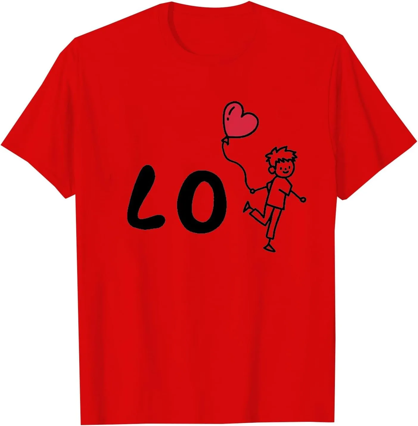 Generic Футболка Valentine's Matching Couples с коротким рукавом и принтом в виде сердца — фото 3