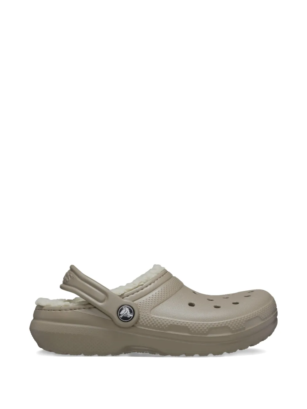 Классические сабо с подкладкой Crocs Kids, бежевый — фото 2