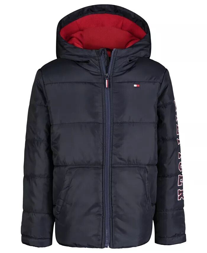 

Пуховик с рукавами и графическим рисунком Big Boys Hilfiger Tommy Hilfiger, розовый