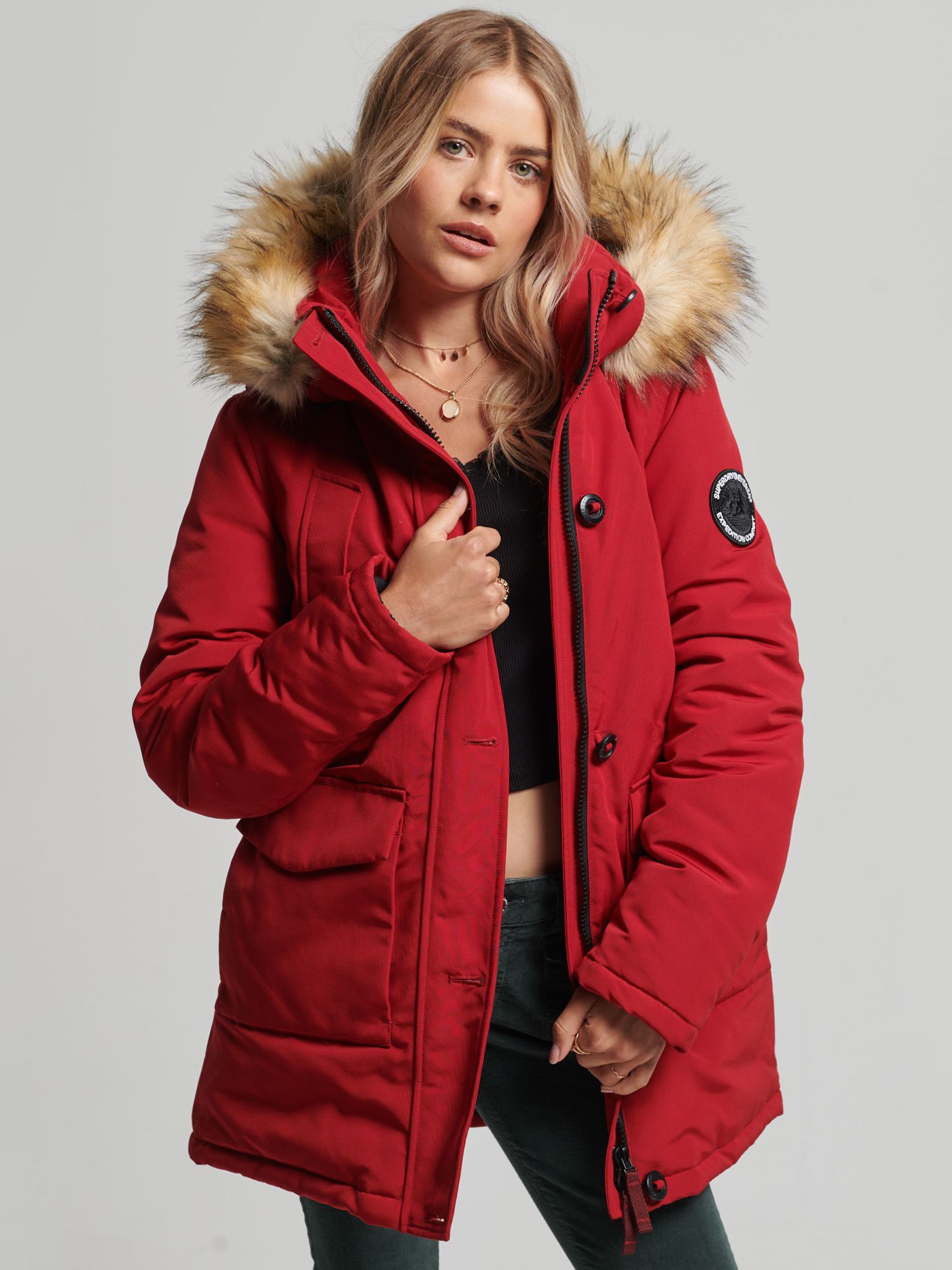 

Парка Superdry Everest, красная