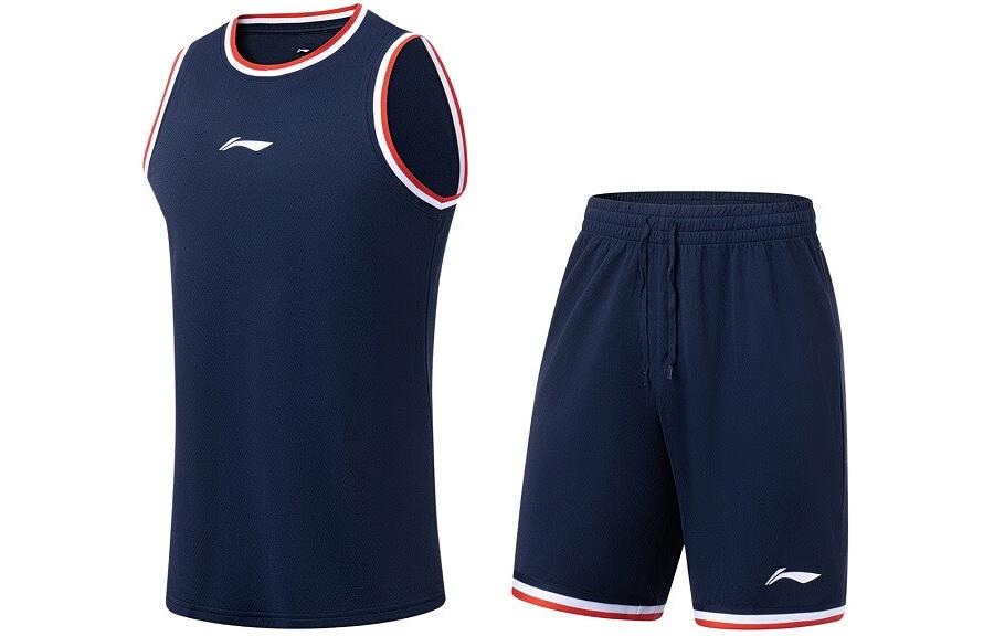 

LINING Спортивный баскетбольный костюм мужской Guangdong Blue