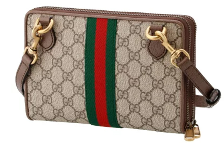 Сумка через плечо GUCCI Ophidia из натуральной кожи — фото 4