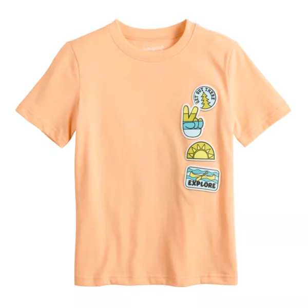 

Футболка с коротким рукавом и принтом для мальчиков 4–12 лет Jumping Beans, цвет go explore