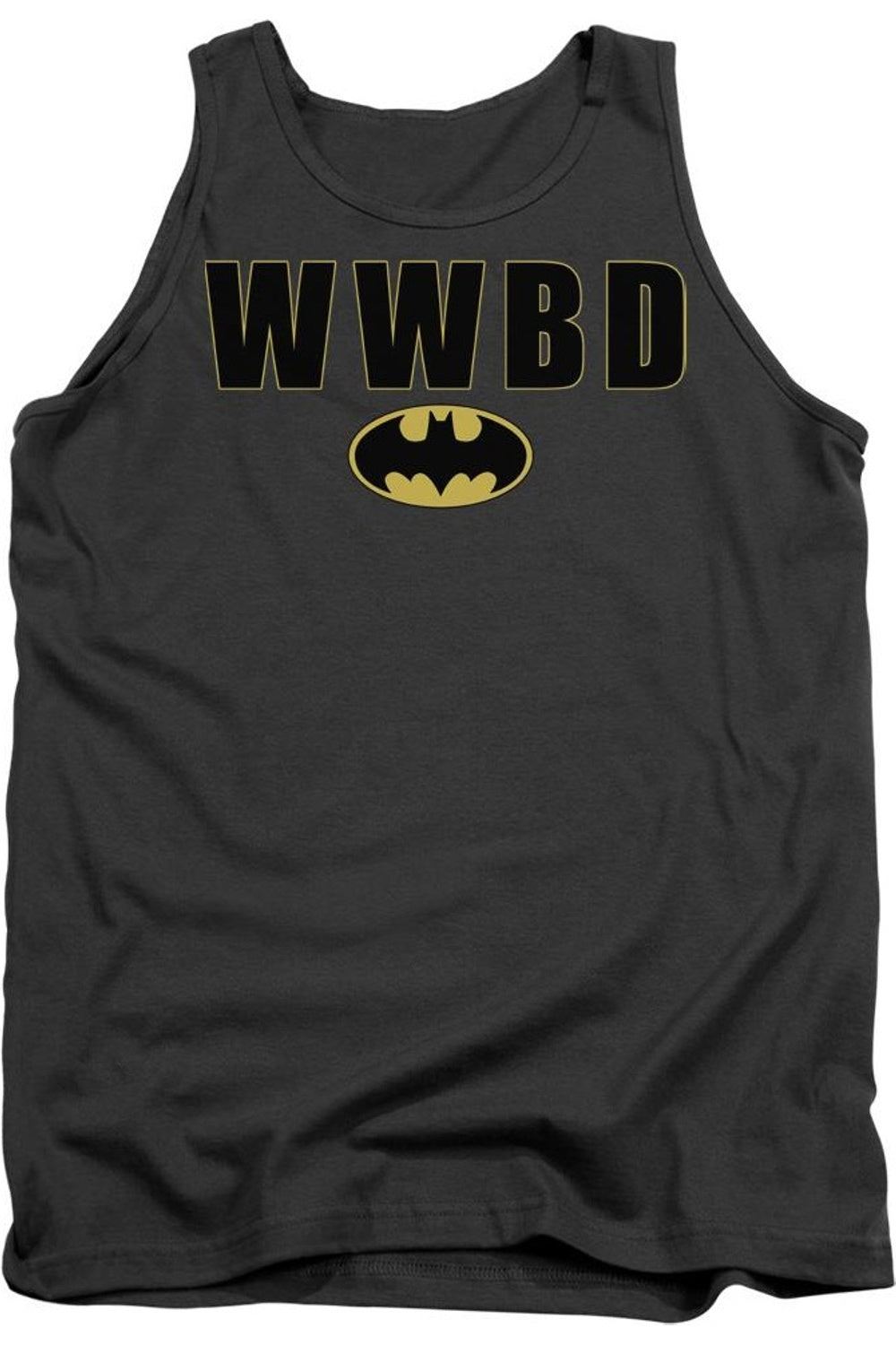 

Майка для взрослых с логотипом Batman WWBD Gildan, цвет charcoal