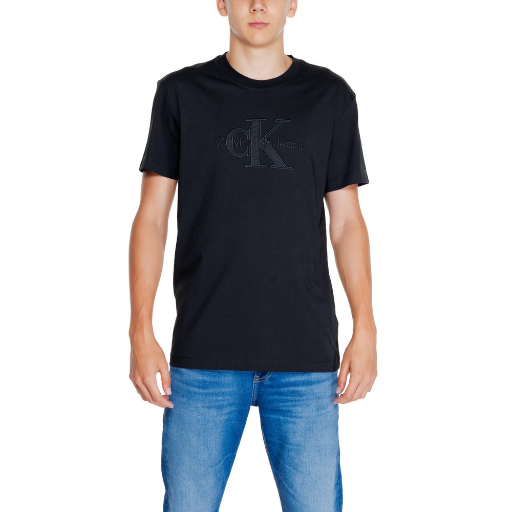 

Черная хлопковая футболка Calvin Klein Jeans
