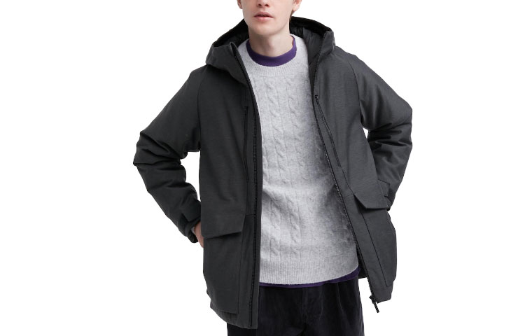 

UNIQLO Куртка унисекс графитово-серая, Graphite Gray