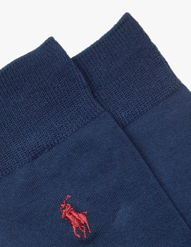 Размер носков одинарной плоской вязки Polo Ralph Lauren, синий — фото 2