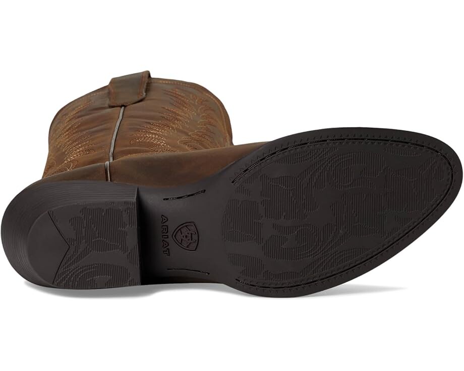 Сапоги женские Ariat Heritage R Toe Tall Stretchfit ковбойский высокие, коричневый — фото 3