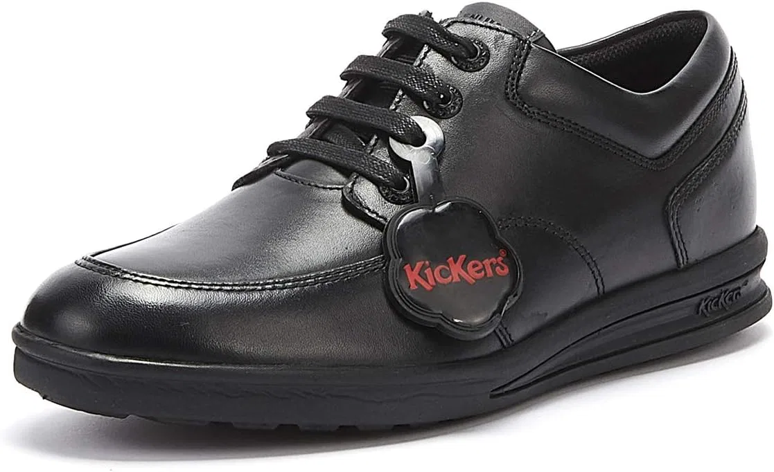 Детские ботинки Kickers Troiko на шнуровке, Black
