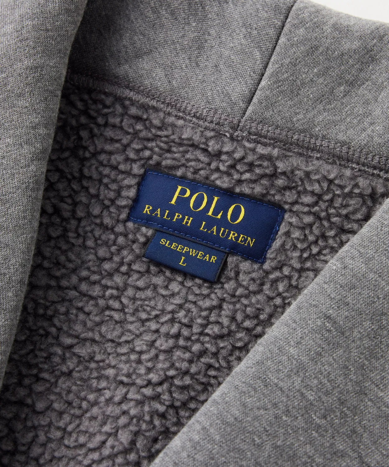 Жилет комнатный POLO RALPH LAUREN из флиса, хлопок и полиэстер, цвет хизер-чаркоал — фото 3