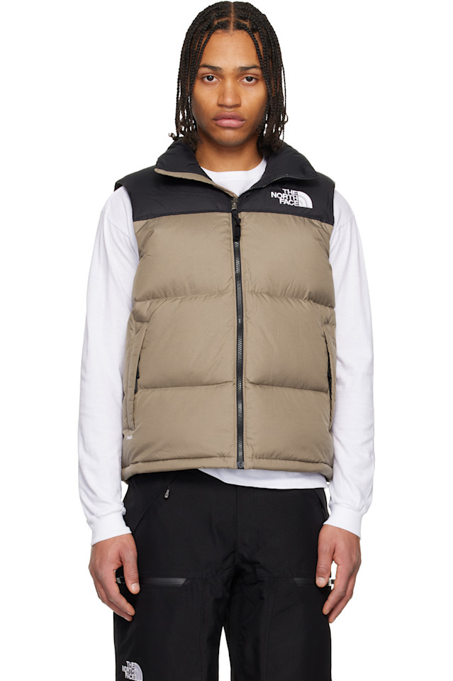 

The North Face Бежевый ретро-пуховый жилет Nuptse 1996 года