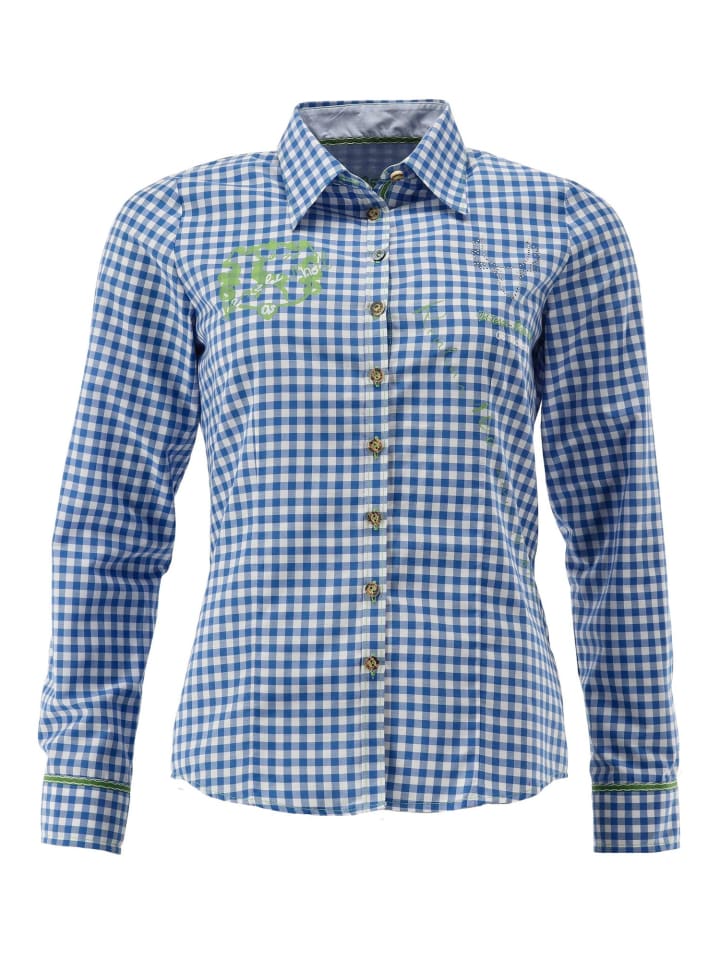 

Традиционная блузка Sonitu средне-синего цвета OS-Trachten