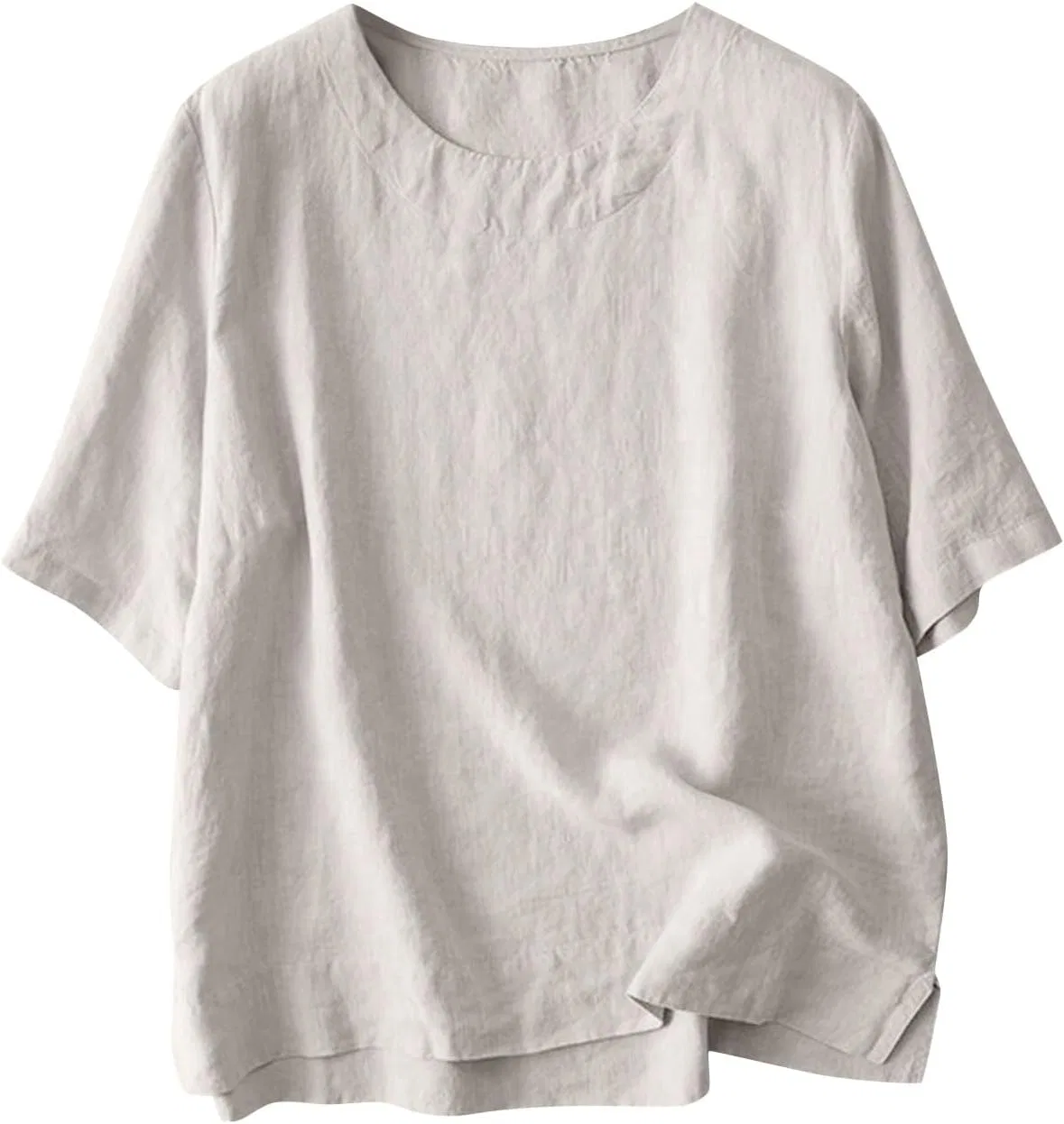 Блуза женская повседневная, мягкая однотонная, Beige