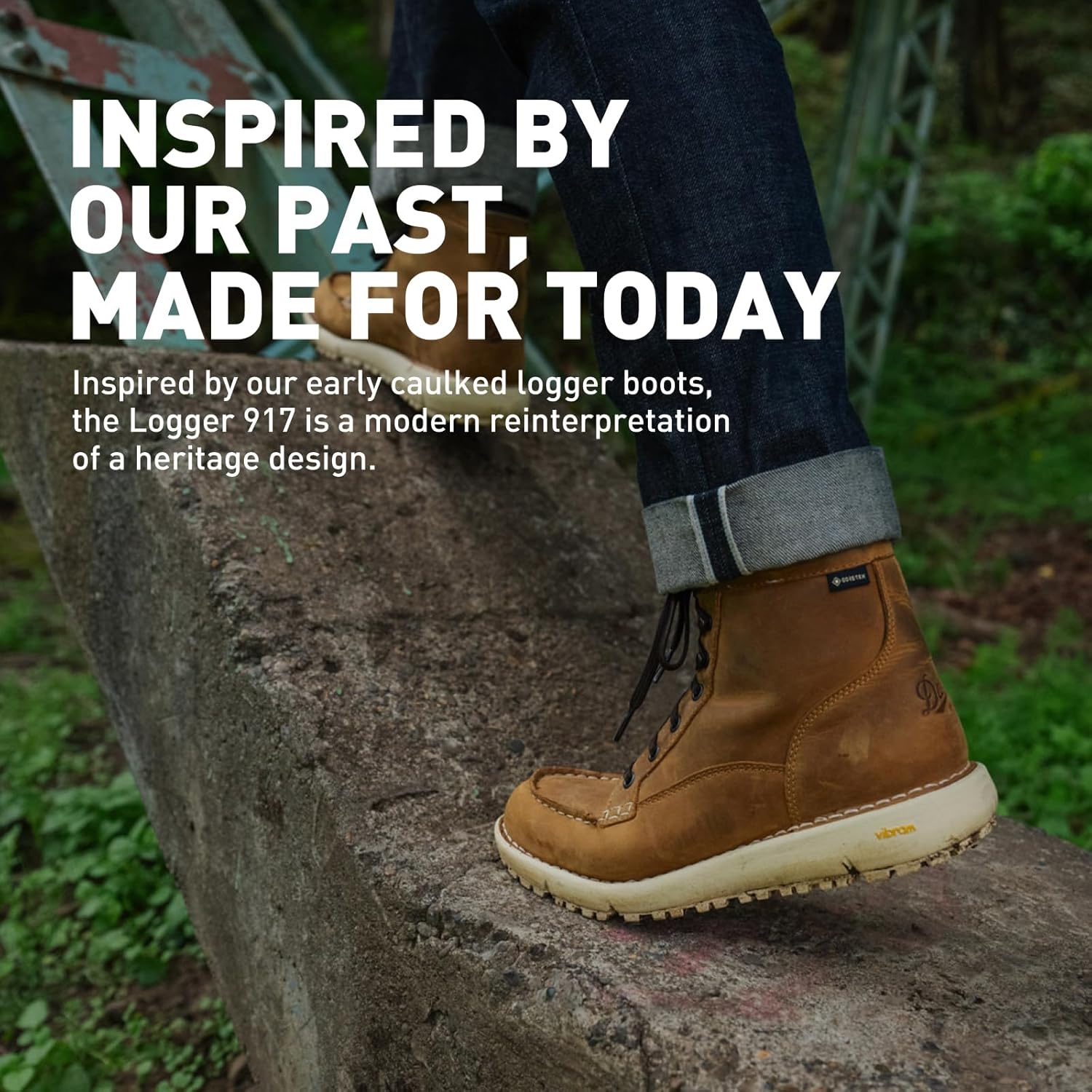 Мужские ботинки Danner Logger 917 с мокротой - водонепроницаемая кожа нубук, дышащая мембрана Gore-Tex, подошва Vibram SPE и протектор 917 для сцепления, Charcoal — фото 3